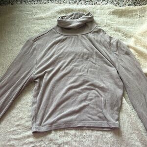 Garage Light brown turtleneck long sleeve shirt